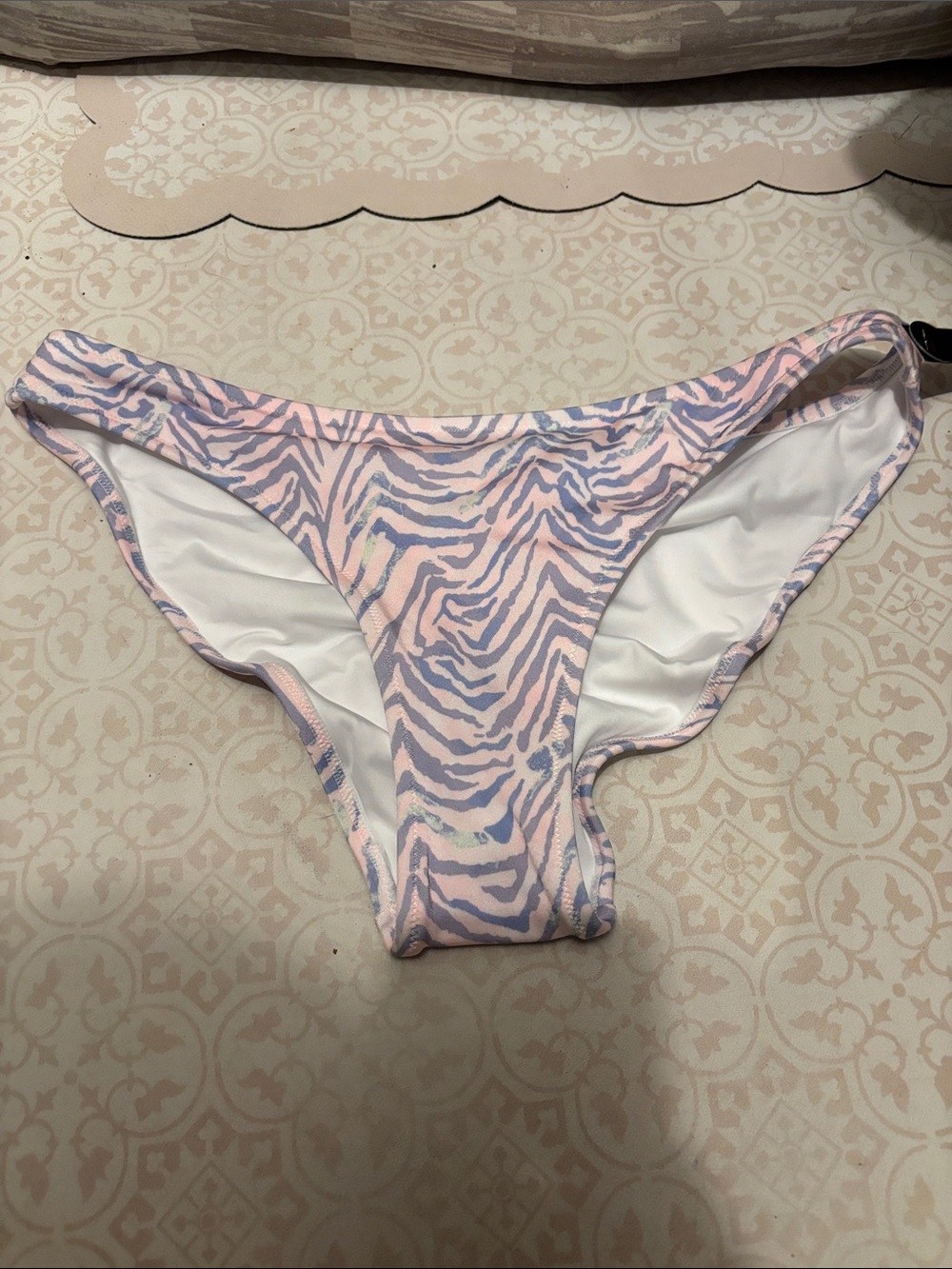 Pink & Lavender Zebra Print Bikini Bottoms